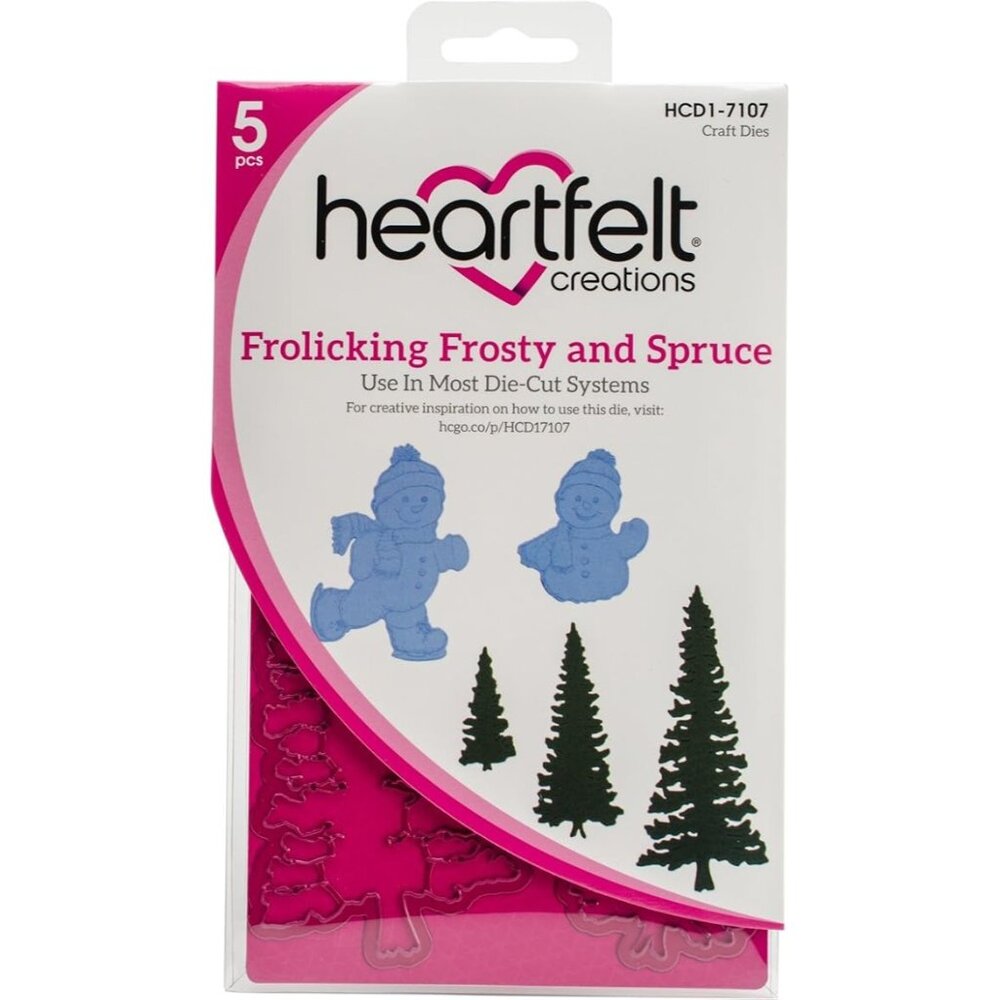 Heartfelt Creations Craft Dies - Frolicking Frosty & Spruce